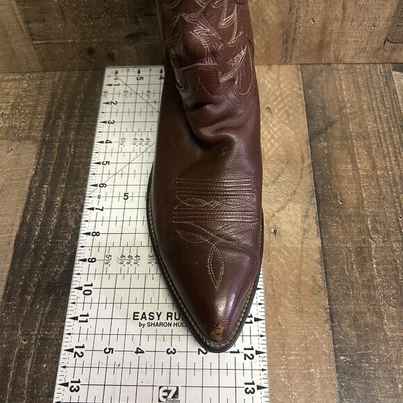 Dan Post Vintage Classic Brown Western Cowboy Boots Mens 12 - Picture 9 of 12